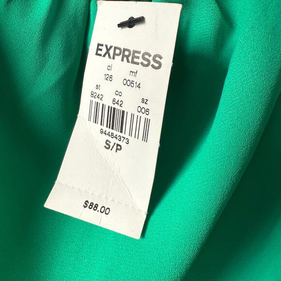 Express sz S  green whimsical feminine‎ tube maxi dress NWT - Picture 5 of 9